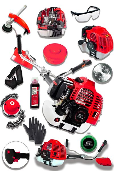 Spech Power Cadillac Woog 2.4 Hp Turbo Benzinli Yan Tipi Ot Çalı Çim Biçme Kesme Makinesi