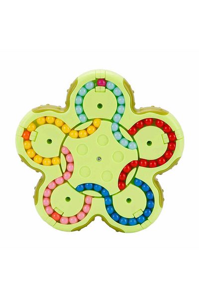 Smile Games Green 5 Ring Bead Puzzle