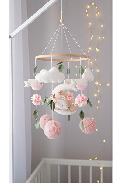 FN (MÜZİKSİZ)beşik Dönencesi Beşik Yanı Süsü Bebek Çocuk Doğal Oyuncak Süper ...