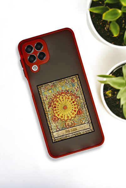 mooodcase Samsung Galaxy M33 Uyumlu The Sun Deer Desenli Buzlu Şeffaf Lüx Telefon Kılıfı