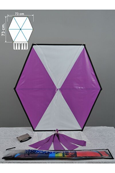 GÜLEN UÇURTMA KUMAŞ ÇERÇEVELİ ALTIGEN UÇURTMA ORTA BOY / KUM SAATİ