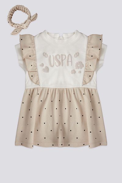U.S. Polo Assn. Baby Girl White Dress