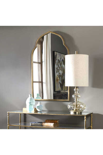MKS Design 60x100 Kubbe Duvar Dekor Aynası / Asimetrik Ayna / Konsol Aynası / Düzensiz Ayna / Estetik Ayna