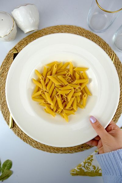 Digithome Valencia Porcelain Spaghetti Pasta Plate 27 Cm Cream - IPF1096 C320.045