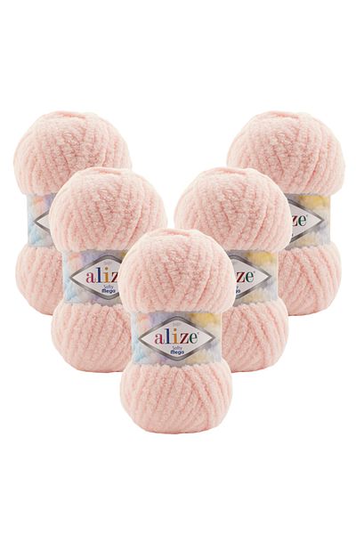 Alize Softy Mega 5-Piece 340 Powder Hand Knitting Yarn