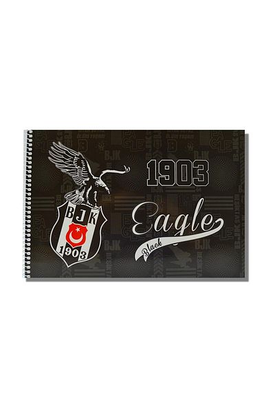 Beşiktaş 17x24 15 Sheets Cardboard Cover Spiral Painting Book 3 Pieces