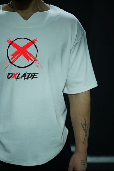 Oxlade Λευκό μπλουζάκι Oversize [ Oxlade] Elite Ύφασμα 100% Βαμβάκι OXLADE ®