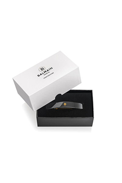 BALMAIN Cellulose Acetate Barrette pour Cheveux Medium Black