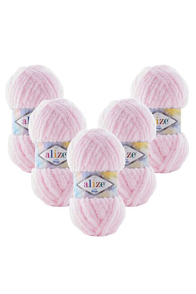 Alize Softy Mega 5-Piece 31 Baby Pink Hand Knitting Yarn