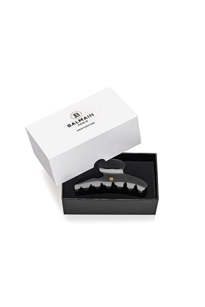 BALMAIN Cellulose Acetate Pince à cheveux Large Black