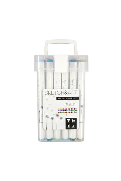 Bruno Visconti Double Sided Sketch and Art Marker Pen Set - 36 Pieces