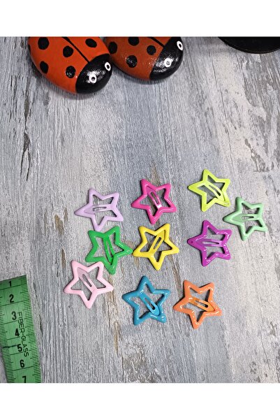 GALAXYBUTIQUE Αγκράφα Αστέρι - Μονόχρωμη 10 Τεμάχια