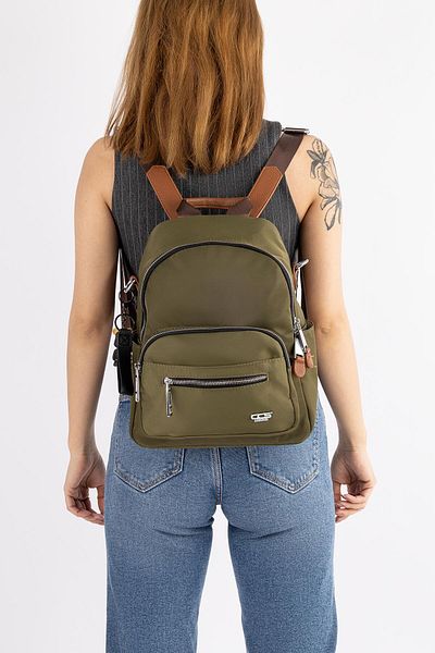 Getcho Bizzare Women's Daily Backpack Satin Waterproof Double Zipper Casual Use Model