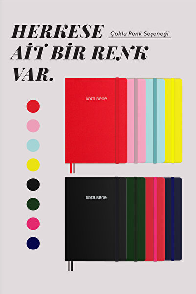 Victoria's Journals Caiet Nota Bene Classic cu copertă rigidă, 19x25 cm, linie