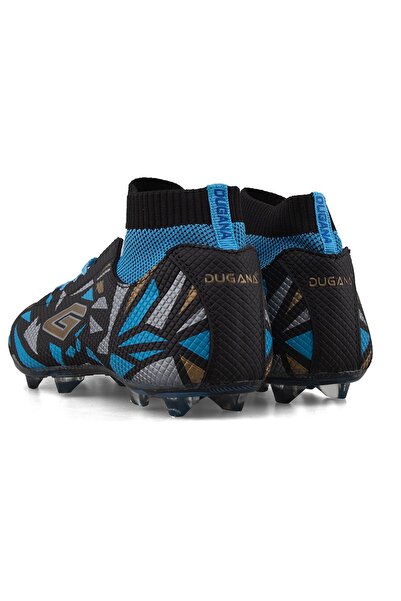 Altın Adım Turf Turf Gear Turf Football Shoes with Ankle Socks New Dugana Black - BLUE