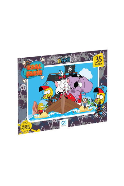 CA Games Kral Şakir Lisanslı 35 Parça Çerçeveli 34x24cm Çocuk Puzzle Yapboz Serisi