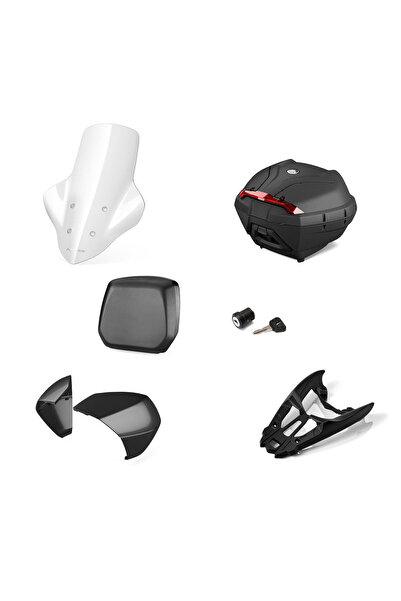 Yamaha Nmax 125 155 2021-2023 Modele Uyumlu Şehir Paketi Çanta Set Ön Tur Cam...