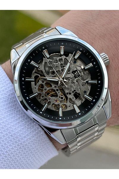 FERRO Steel Cord Inner Functions Active Automatic 30 Mt Waterproof Men's Wristwatch EFM40106-A2