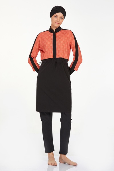 Adasea Costum de baie hijab pentru femei, hidrofug, cu uscare rapidă, cu jumă...