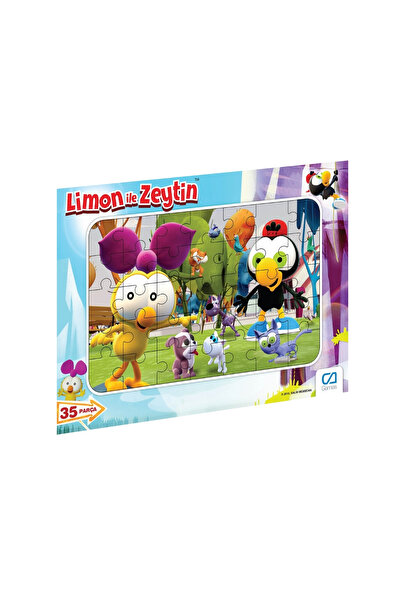 CA Games Limon ile Zeytin Lisanslı 35 Parça Çerçeveli 34x24cm Çocuk Puzzle Ya...