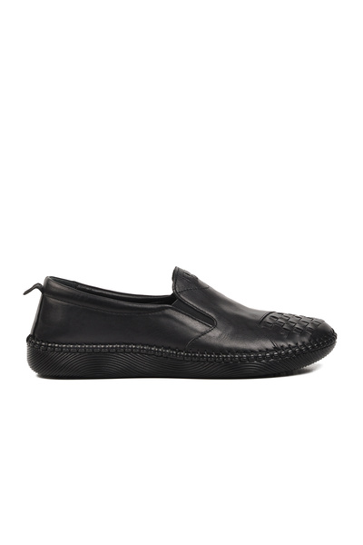 AYAKMOD 04132 Black Genuine Leather Women's Casual Shoes