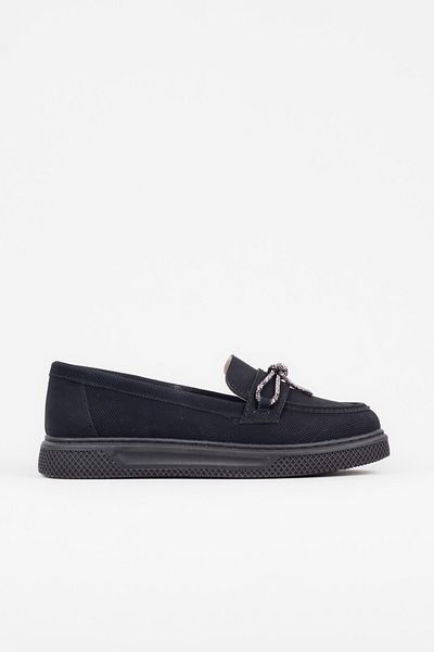 Adım Adım Women's Black Color Loafer Shoes