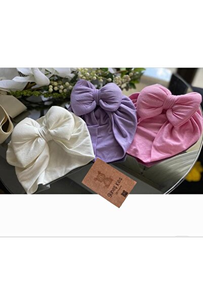 GÜNEŞ KİDS Fiyonklu Çift Katlı Bebek Bone