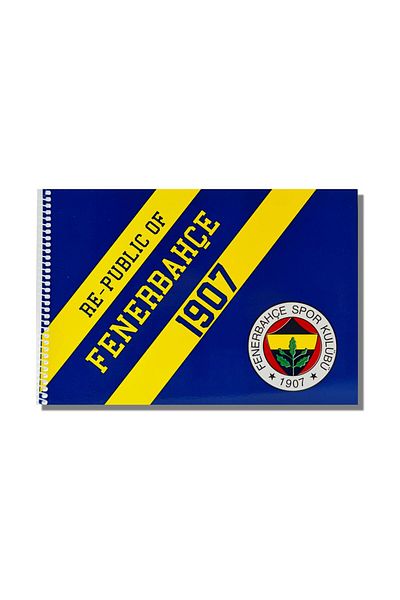 Fenerbahçe 17x24 15 Sheets Cardboard Cover Spiral Painting Book 3 Pieces