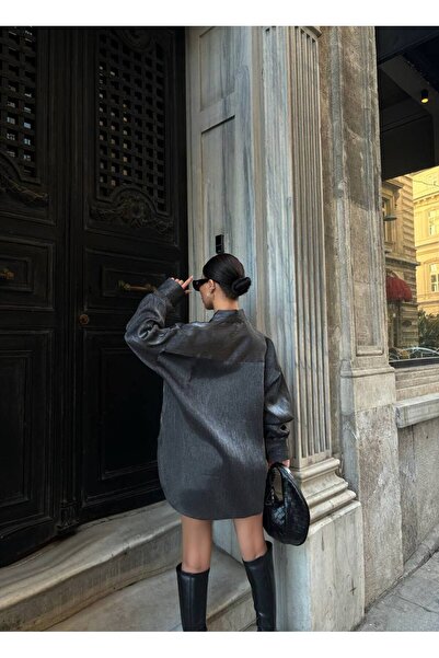 LB Laluna Butik Women's Gilded Striped Flowy Shirt