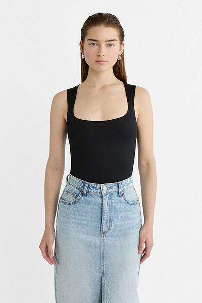 Stradivarius Square Collar Bodysuit