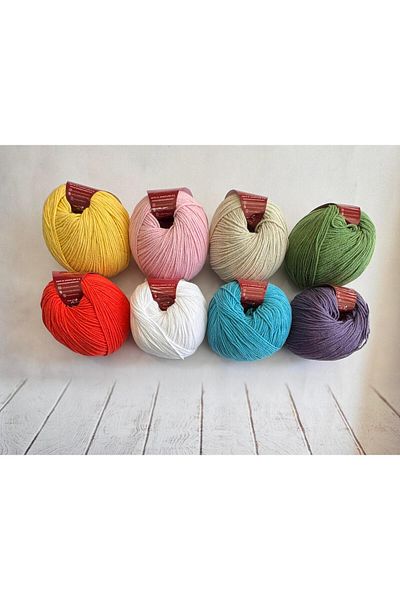 MİNAHOBİ DOQU Baby Soft Cotton (amigurumi και Punch String) 8 τεμάχια