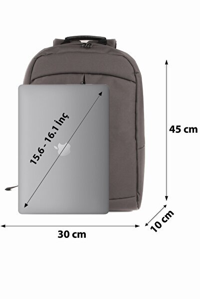Beutel 15.6-16.1 лаптоп раница - водоустойчив плат, цип, тъмно сив
