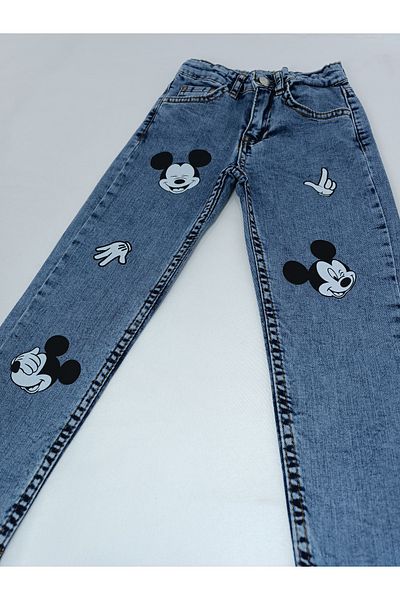 JABBER jeans male child mickey light blue