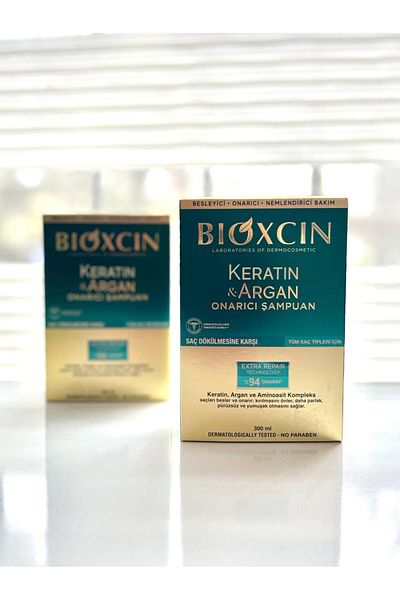 Bioxcin 300 ml Keratin and Argan Repair Shampoo - Set of 2