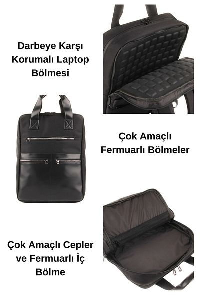 Beutel 15.6" - 17.3" Black Waterproof Haut Laptop Notebook Backpack