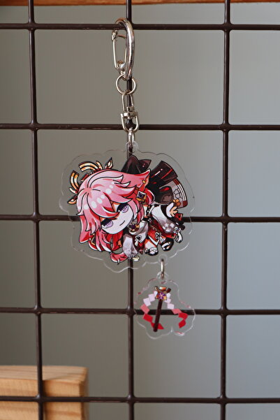 Akumastik سلسلة مفاتيح جينشين إمباكت ياي ميكو على شكل حقيبة سحرية