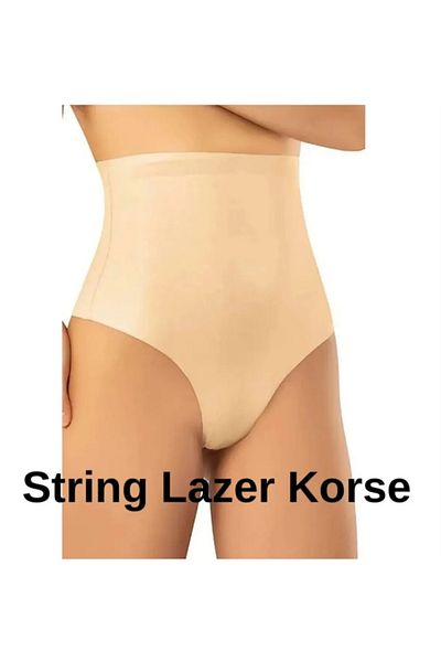 tubgen Aninda 1 Size Gathering High Waist String Laser Cut Thong Corset Leaves No Trace