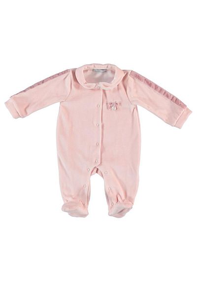 Dear Enika MonaRoza Baby Girl Pink Baby Jumpsuit with Shoulder Detail 7578