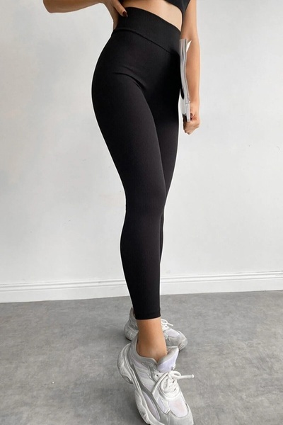 MODA UGS Γυναικείο κρεπ ύφασμα Lycra ψηλόμεσο ελαστικό παντελόνι με φουσκωτό ...