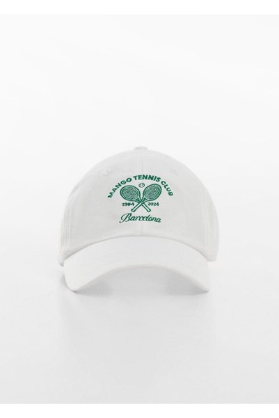 MANGO Woman Embroidered Logo Hat