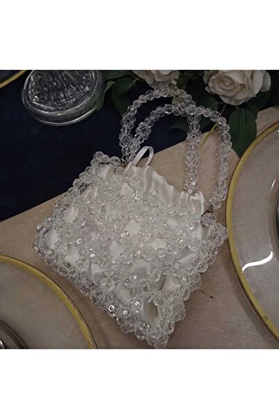 BEYBACO KRİSTAL ÇANTA - KRİSTAL BONCUK ÇANTA - KRİSTAL EL ÇANTASI - KRSİTAL ABİYE ÇANTA