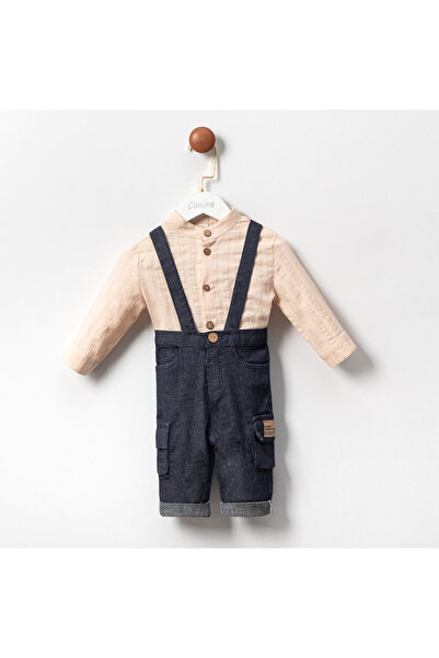 Cumino 2'li Erkek Bebek Salopet Takım (9-12-18-24 M)