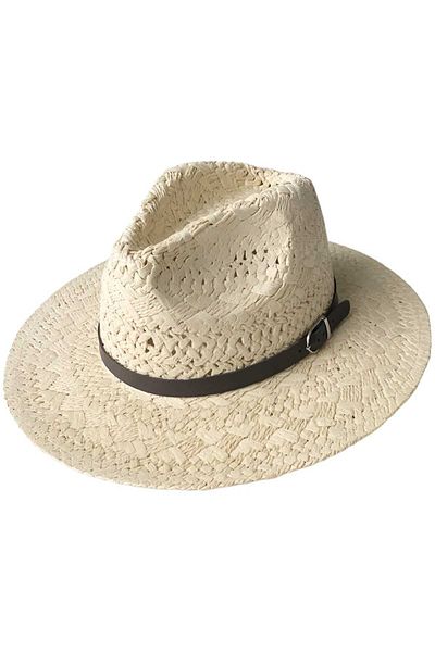 Trenderrs Unisex Summer Organic Knitted Straw Fedora Hat