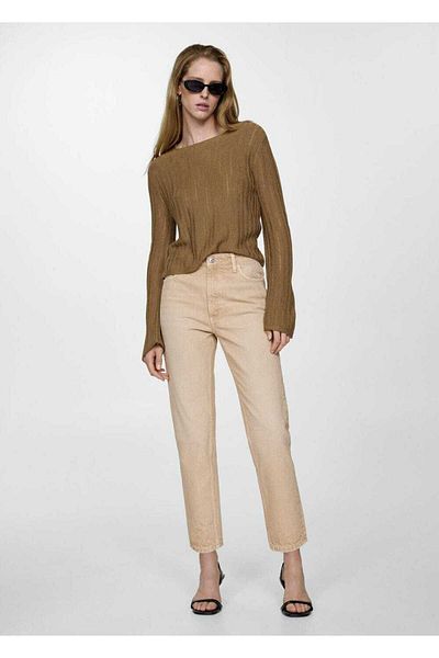 MANGO Woman Ψηλόμεση μαμά Jean