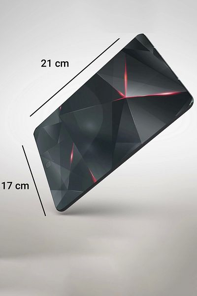 SonicTouch لوحة ماوس ألعاب سوداء مقاس 17 × 21 سم بدون خياطة - سطح مكتب مضاد للانزلاق