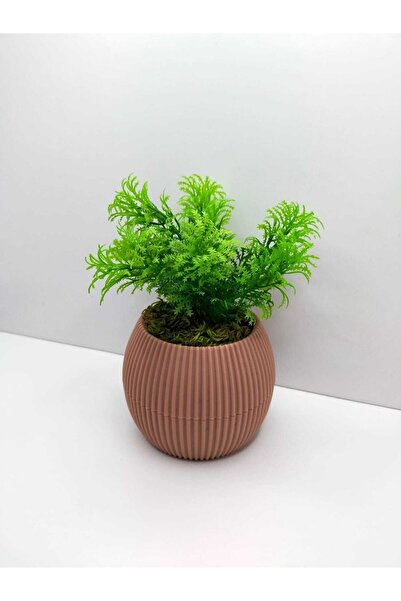 Trend KenT Mini plantă artificială verde iarbă în ghiveci roz, garnitură deco...
