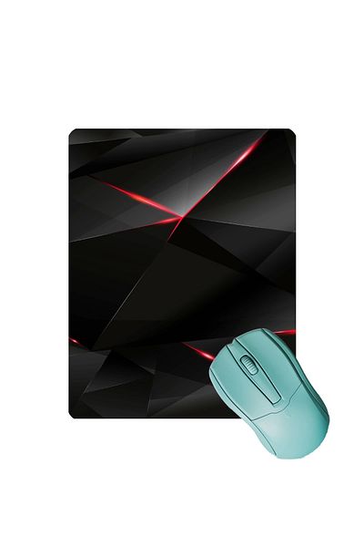 SonicTouch لوحة ماوس ألعاب سوداء مقاس 17 × 21 سم بدون خياطة - سطح مكتب مضاد للانزلاق