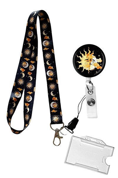 StormiStoretr Moon Sun Set de 3 Insigna Yoyo pentru gât