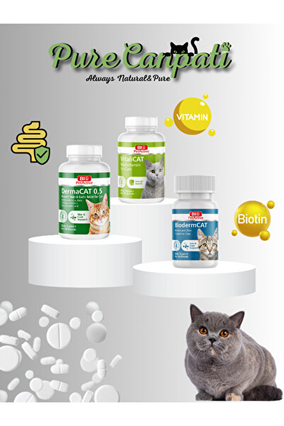 PureCanpati Kedi Multivitamin,biotin,dermacat Seti