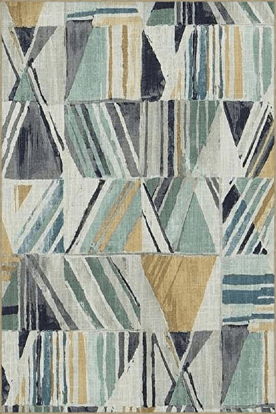 Rugs Modern Halı Multicolored Triangle Geometric Patterned Creative Modern De...